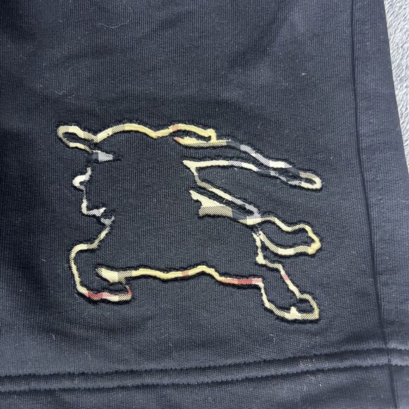 Burberry Men’s Shorts Black Size Small London England Knight Logo Draw String - Picture 6 of 16